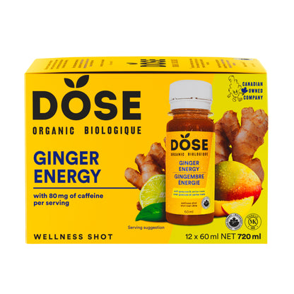 DOSE Organic Ginger Daily Booster shots, ENERGY pack, 24 x 60 mL (2 fl oz) - image 4