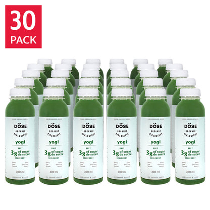 DOSE Organic Cold-Pressed Yogi Green Juice, 30 × 300 mL (10.14 fl oz) - image 1