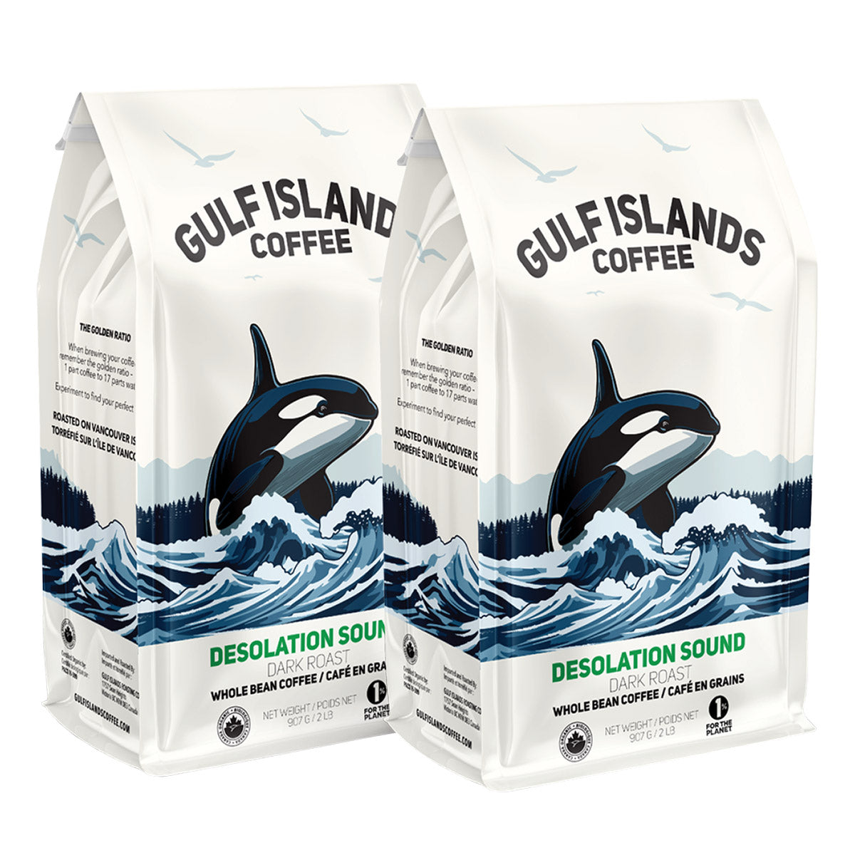 Desolation Sound Dark Roast Organic Coffee Beans, 2 x 907g - image 1