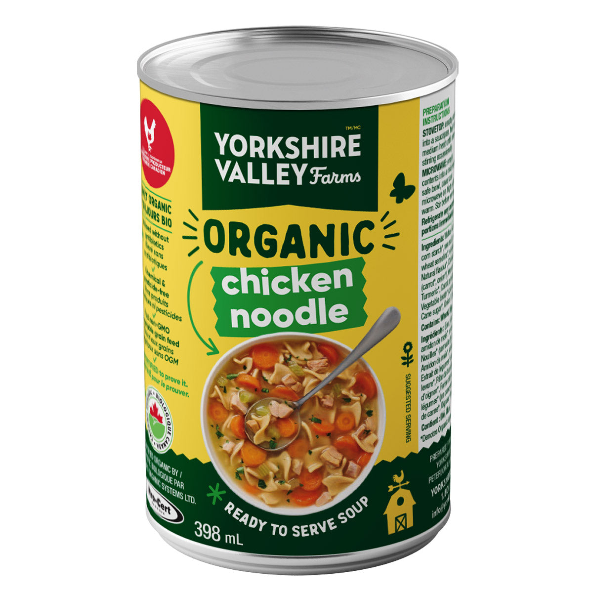 Yorkshire Valley Farms Organic Chicken Noodle Soup, 12 x 398 mL - image 2