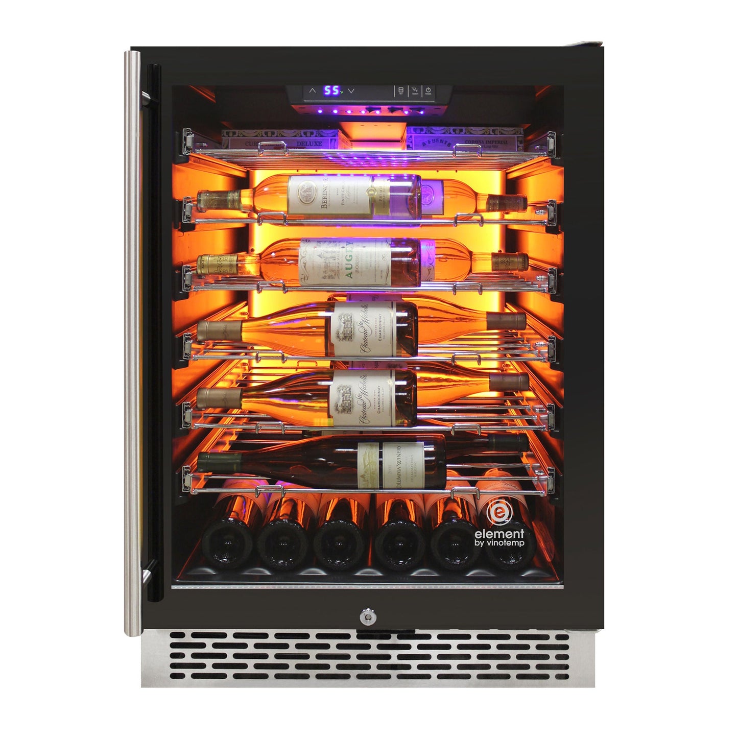 Vinotemp Private Reserve Series 24 in. 41 Bottle Black Single Zone Wine Cooler with Backlit Panel - image 1