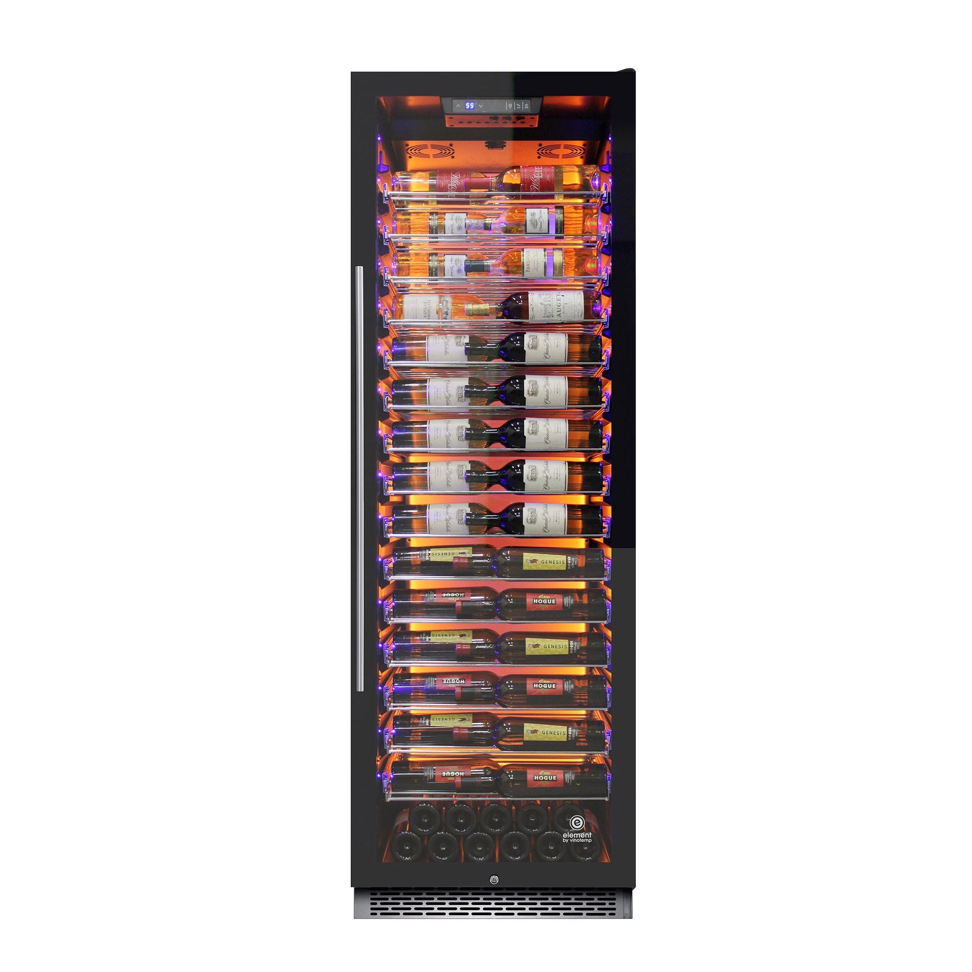 Vinotemp Private Reserve Series 24 in. 141 Bottle Black Single Zone Wine Cooler with Backlit Panel - image 1