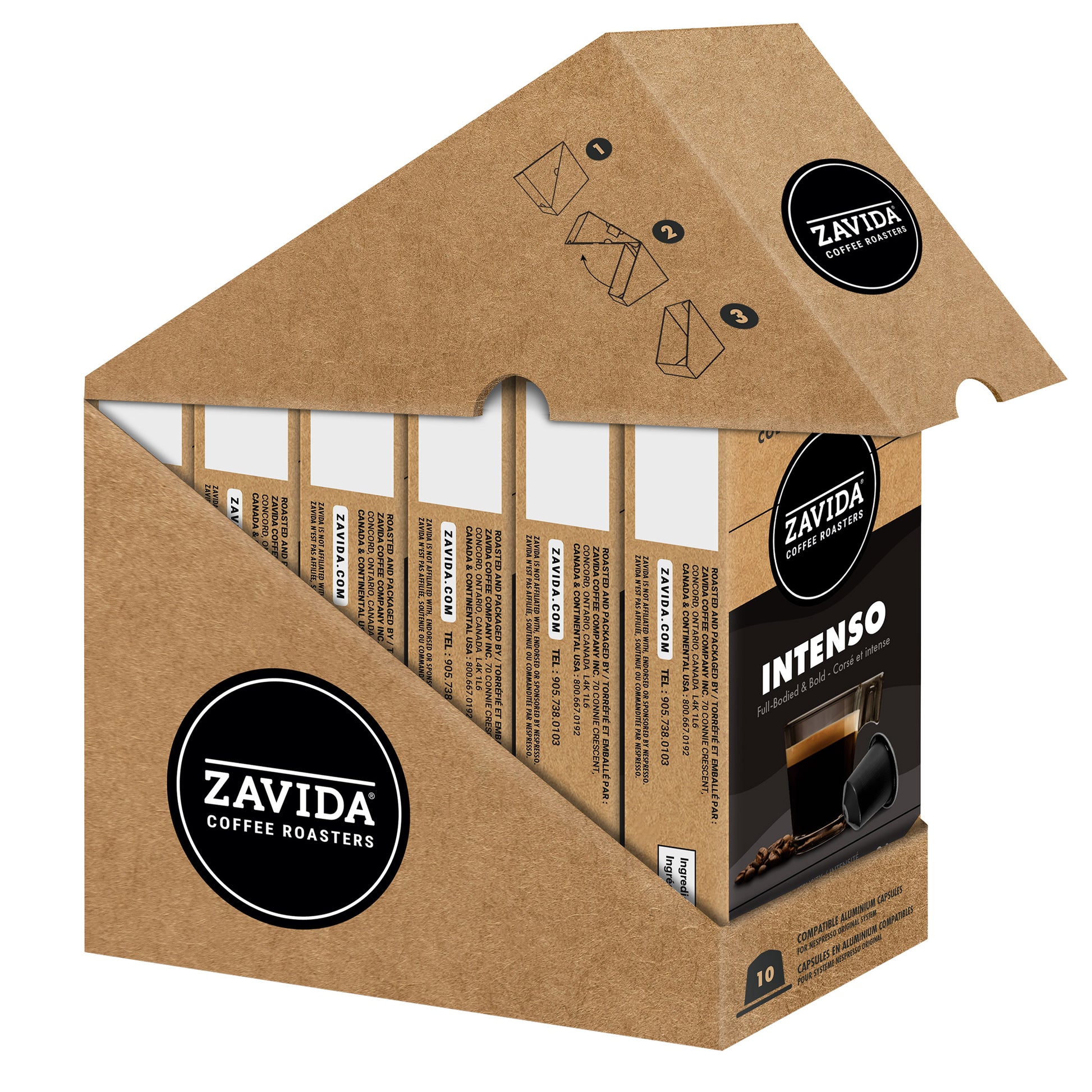 Zavida Coffee Non-Flavoured Aluminum Capsules Compatible with Nespresso Original System, 60 count - image 2