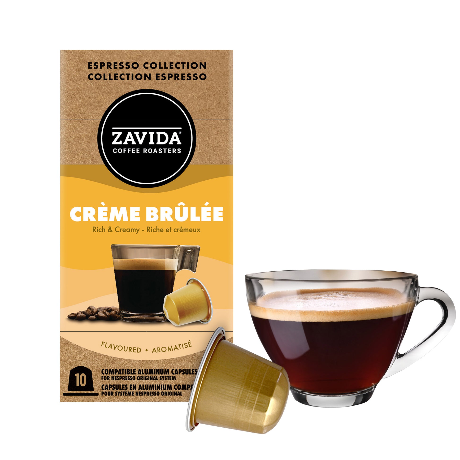 Zavida Coffee Crème Brulée Aluminum Capsules Compatible with Nespresso Original System, 60 count - image 2