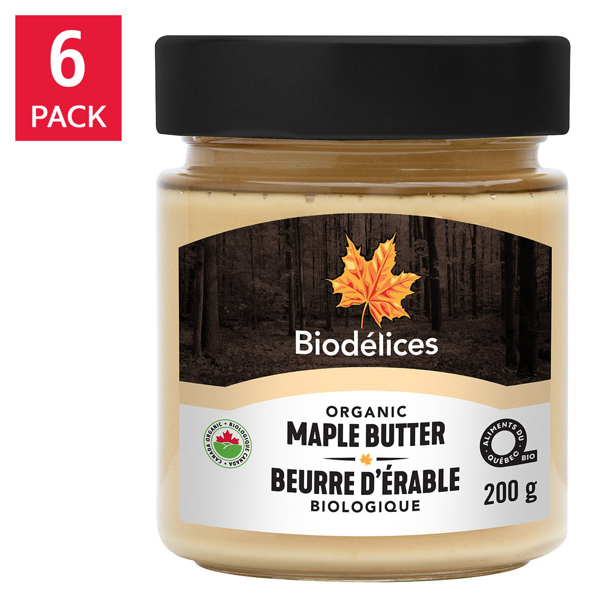 Biodélices Organic Maple Butter, 6 × 200 g - image 1