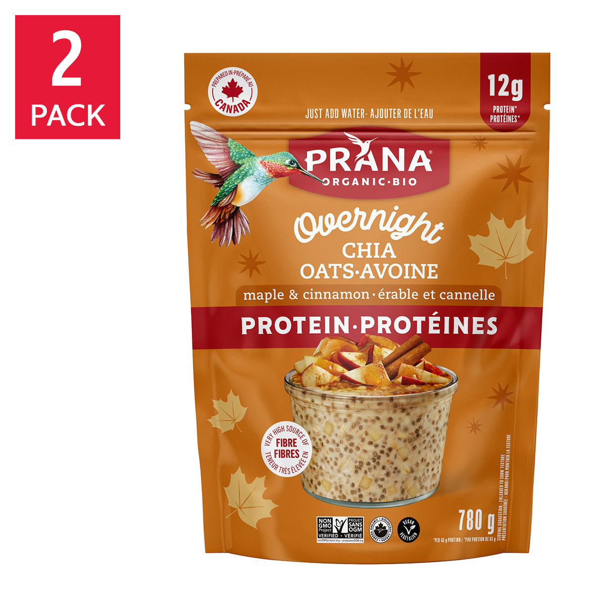 Prana Overnight Protein Chia Oats, 2 × 780 g - image 5