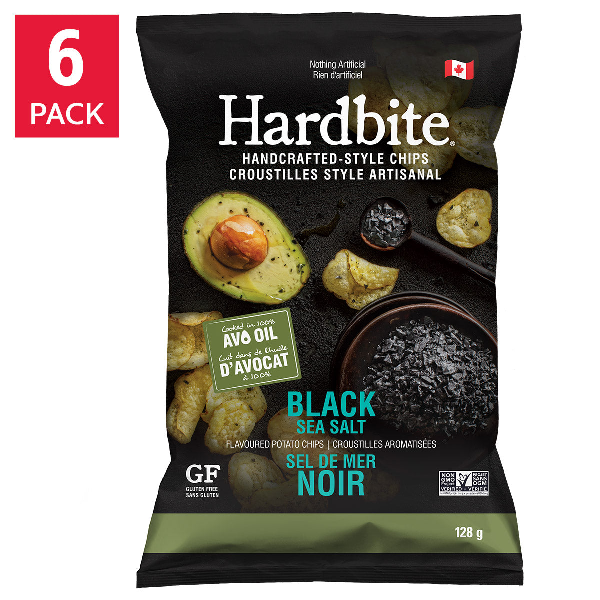 Hardbite Handcrafted-Style Chips, 6 × 128 g - image 1