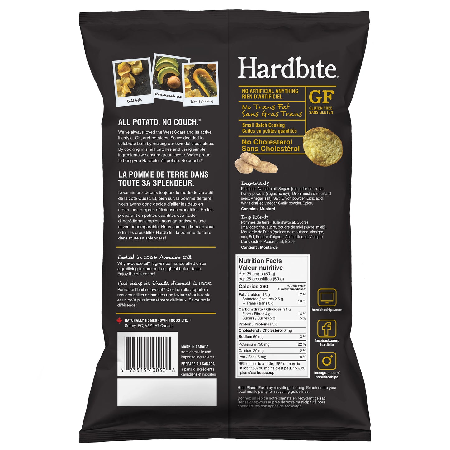 Hardbite Handcrafted-Style Chips, 6 × 128 g - image 3