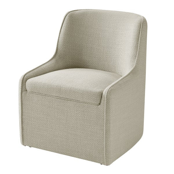 Aiden & Ivy Fabric Dining Chair with Castors