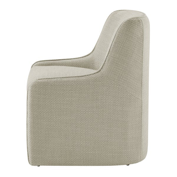 Aiden & Ivy Fabric Dining Chair with Castors