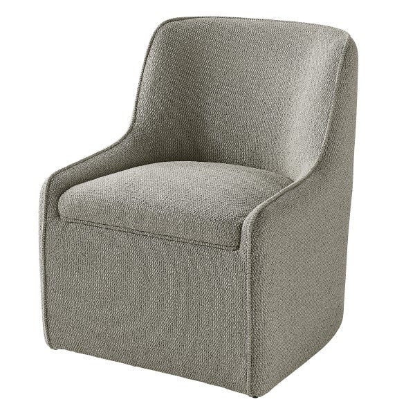 Aiden & Ivy Fabric Dining Chair with Castors