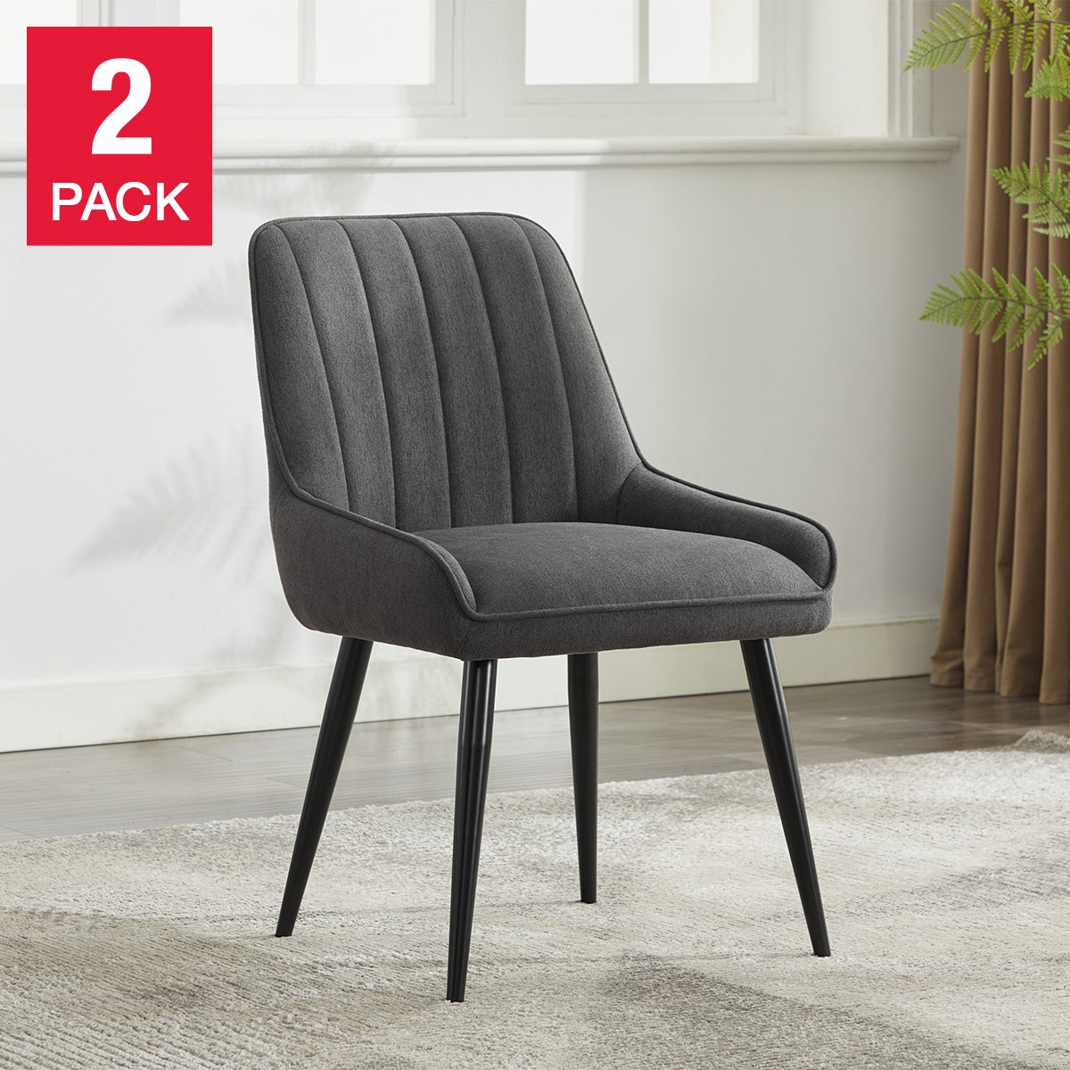 Gemini Fabric Dining Chair, 2-pack