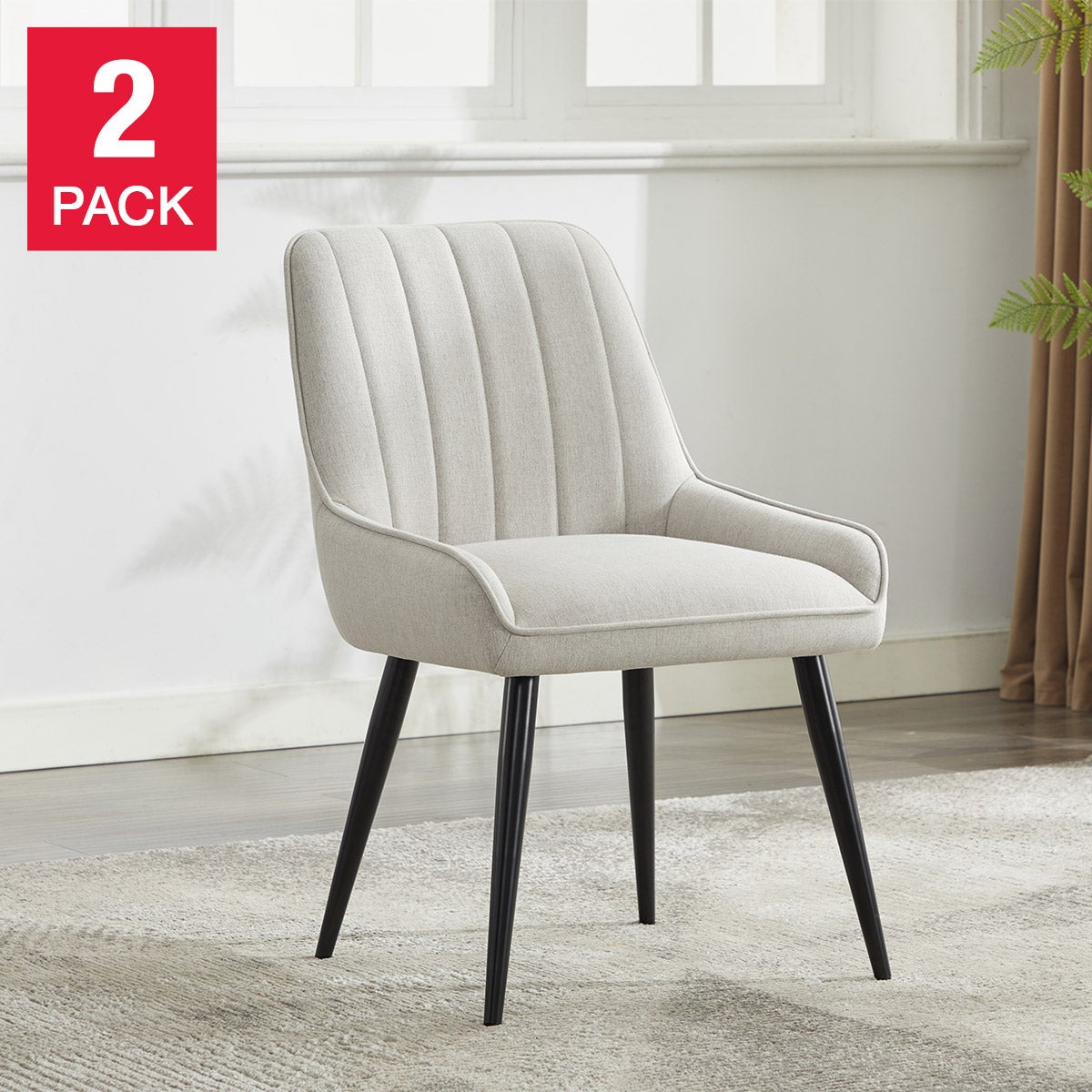 Gemini Fabric Dining Chair, 2-pack