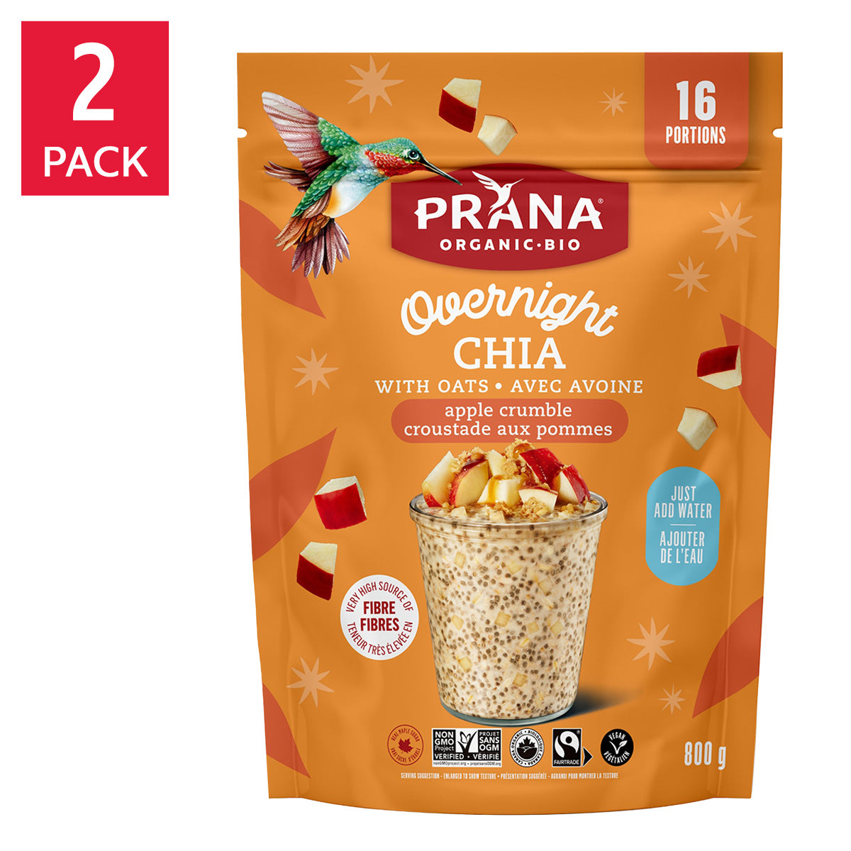 Prana Overnight Chia Oats, 2 × 800 g - image 4
