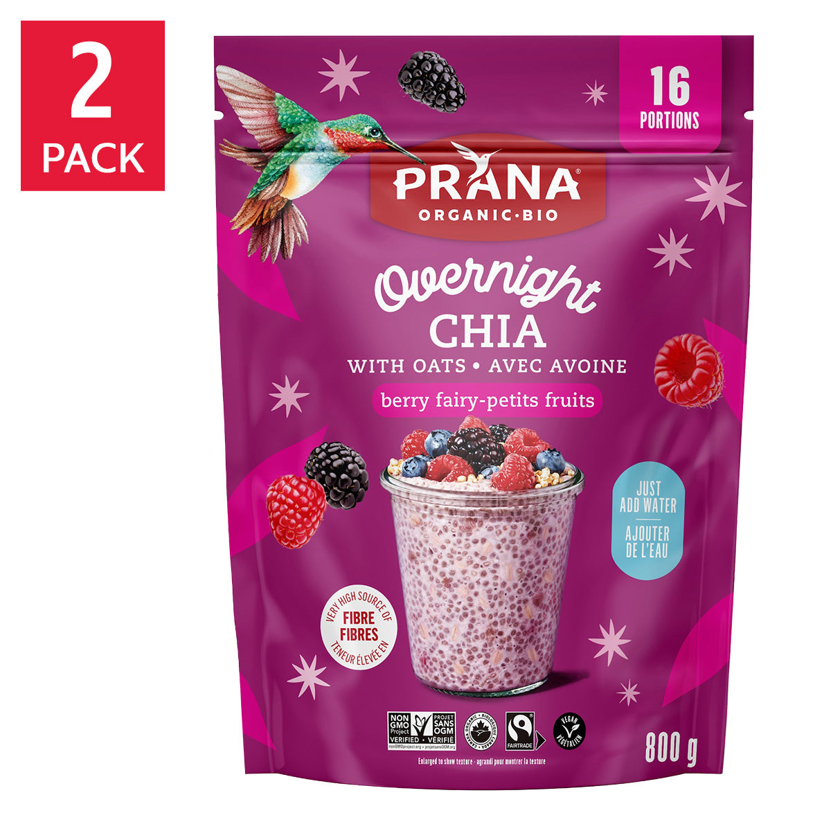 Prana Overnight Chia Oats, 2 × 800 g - image 5
