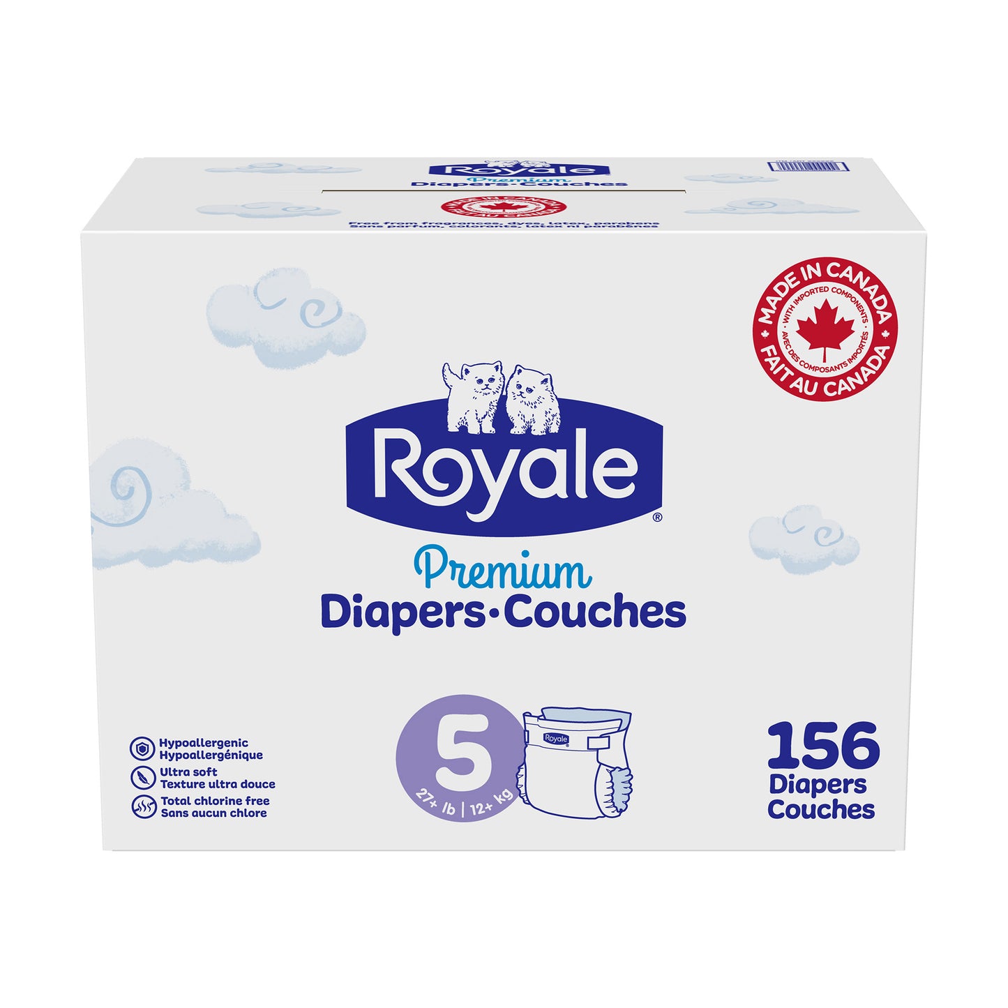 Royale Premium Baby Diapers, Sizes 3 - 6 - image 1