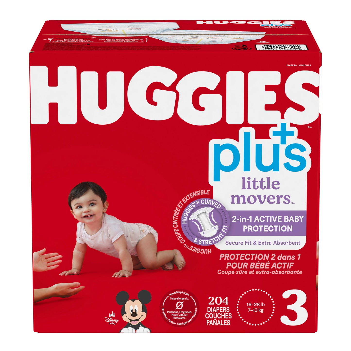 Huggies Little Movers Plus Diapers, Sizes 3 - 7 - image 2