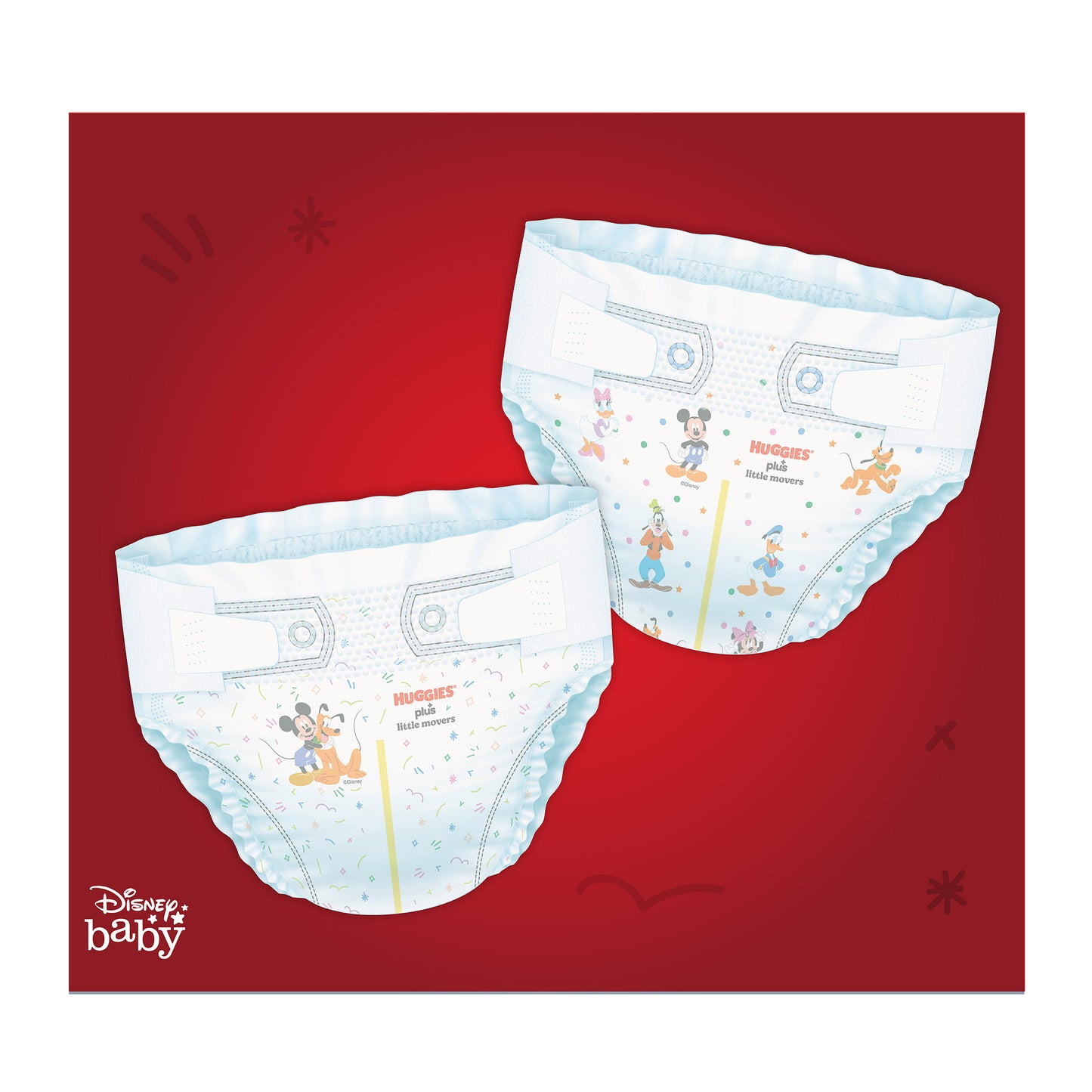 Huggies Little Movers Plus Diapers, Sizes 3 - 7 - image 4