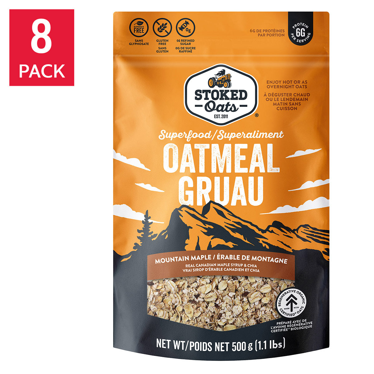 Stoked Oats Oatmeal, 8 × 500 g - image 4