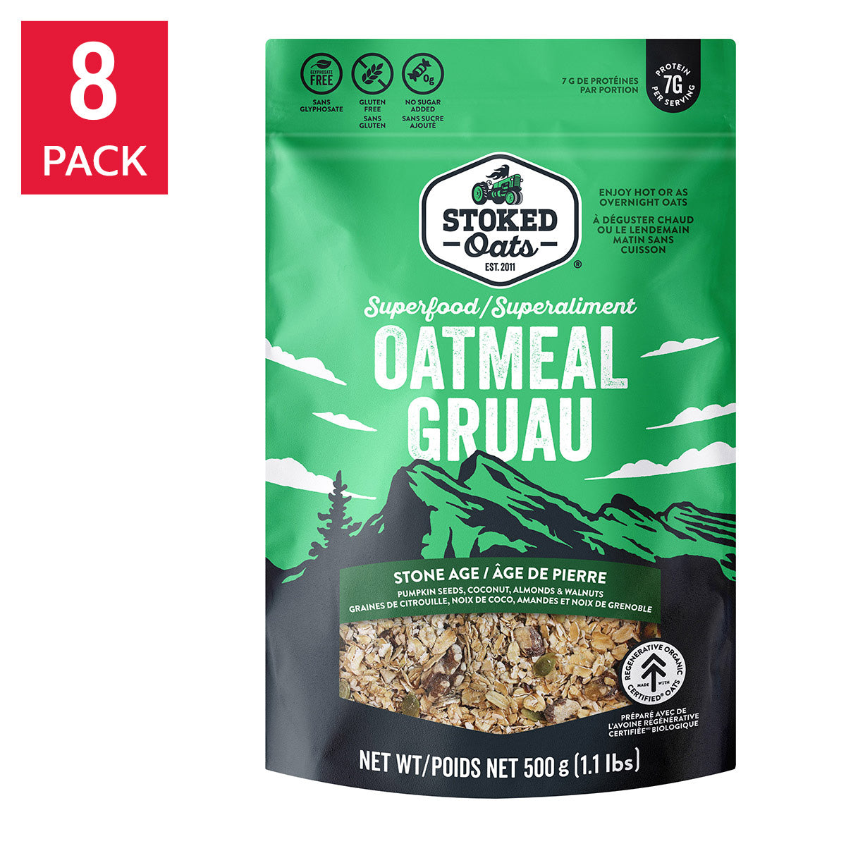 Stoked Oats Oatmeal, 8 × 500 g - image 3