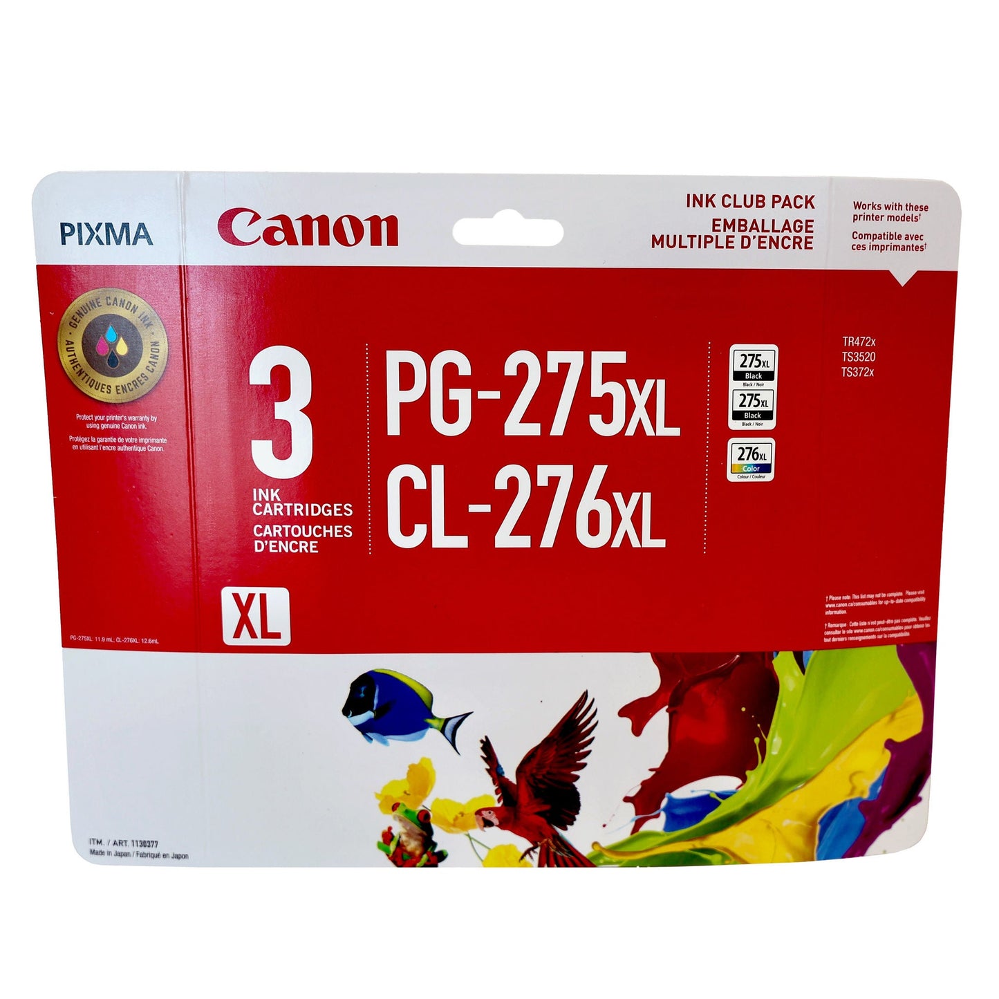 Canon PG-275XL Black and CL-276XL Colour Ink Cartridges 3-pack - image 1
