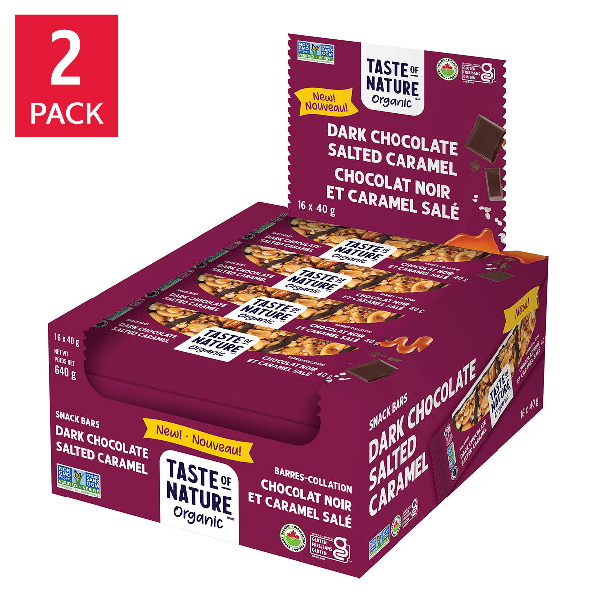 Taste of Nature Organic Snack Bars, 32 x 40 g - image 1