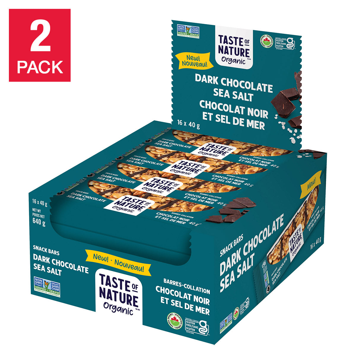 Taste of Nature Organic Snack Bars, 32 x 40 g - image 2
