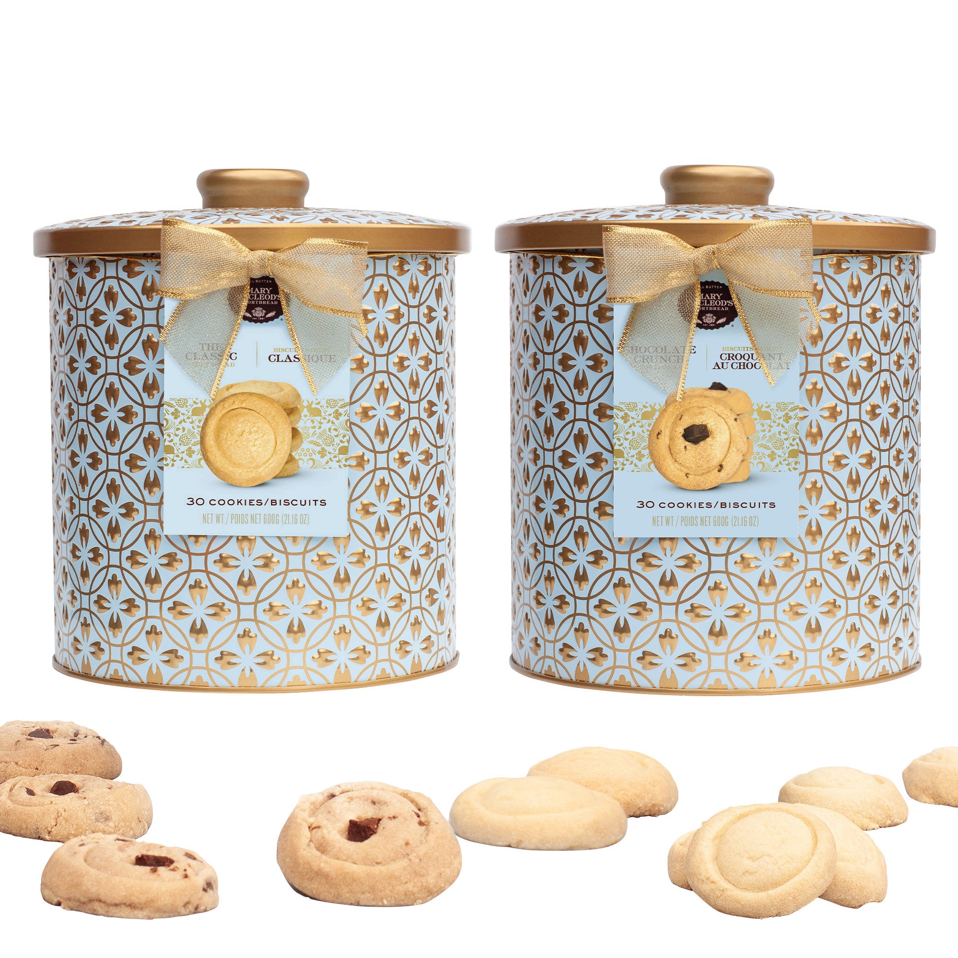 Mary Macleod's Embossed Jar Tins with a Variety of Shortbread Cookies, 2 x 30 Cookies - image 1
