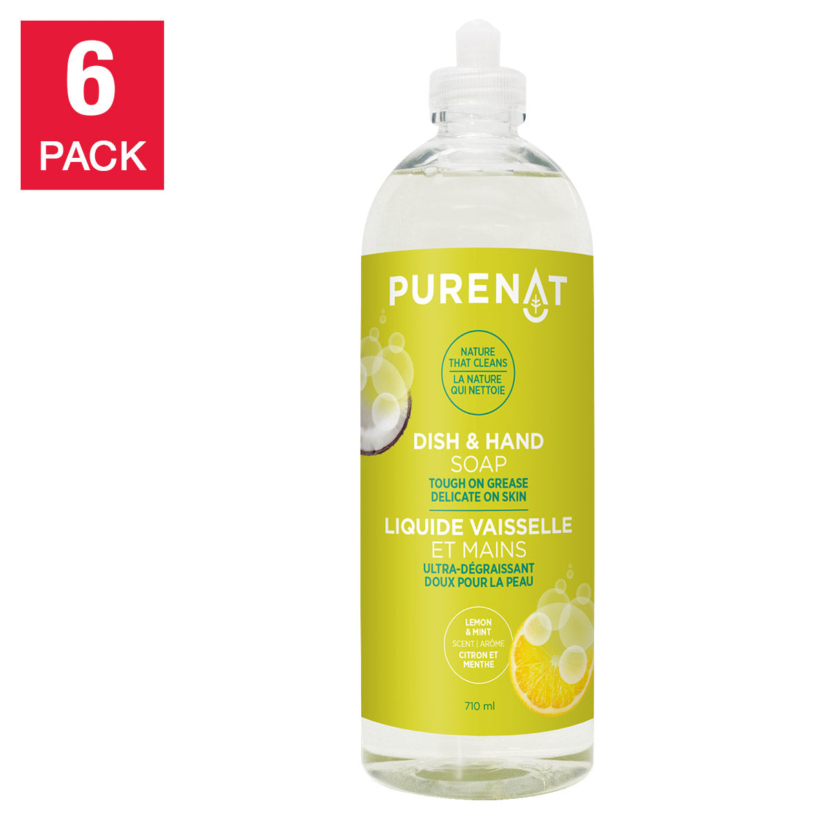 Purenat Dish and Hand Soap, 6 x 710 ml - image 2