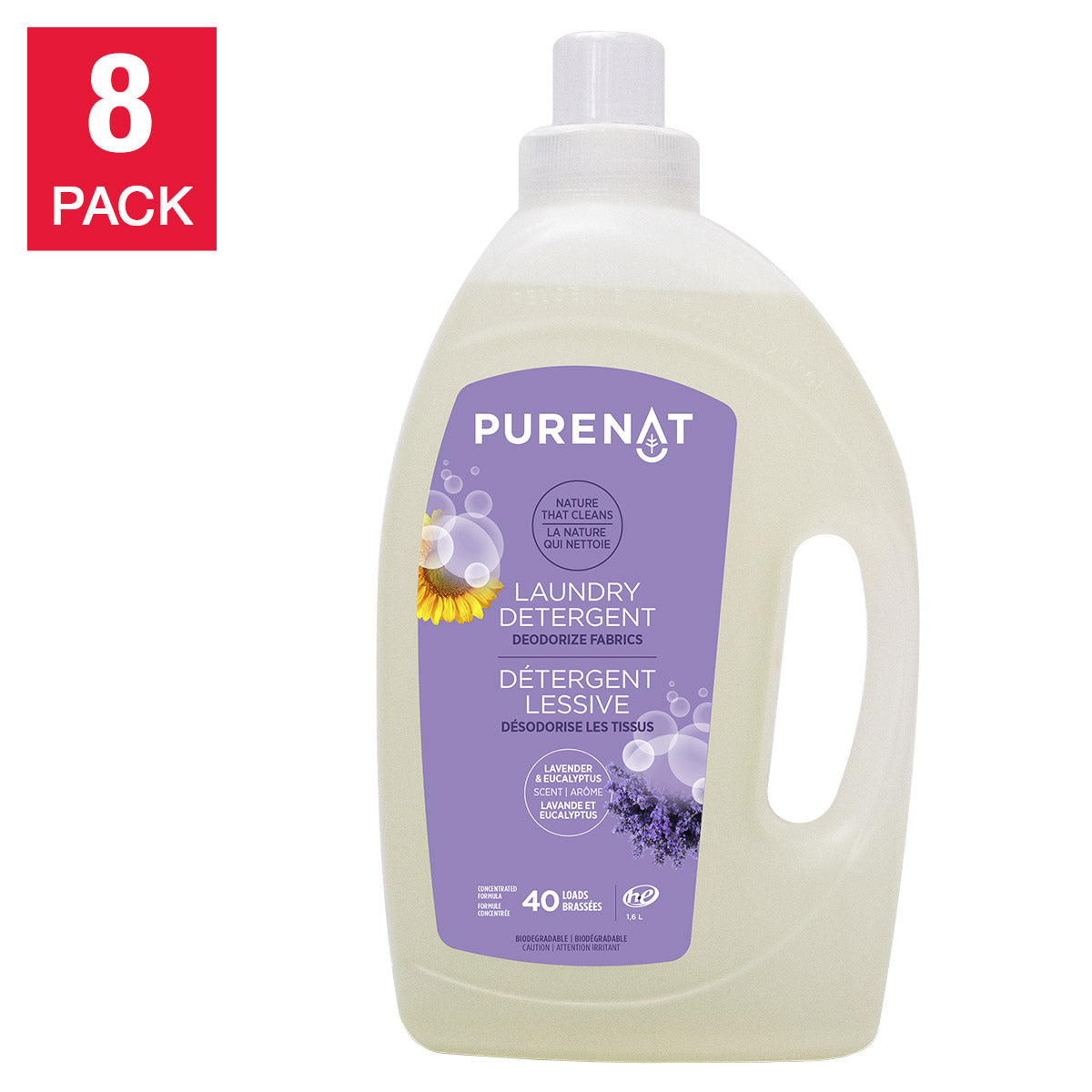 Purenat Laundry Detergent, 320 Wash Loads - image 1
