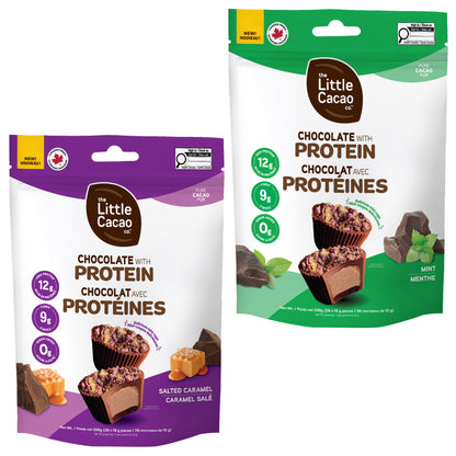 The Little Cacao Co. Protein Chocolate Mini Cups, 2 × 338 g - image 1