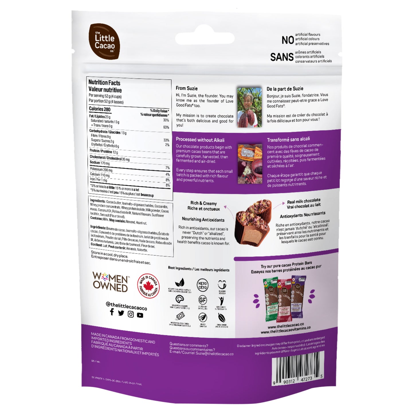 The Little Cacao Co. Protein Chocolate Mini Cups, 2 × 338 g - image 2