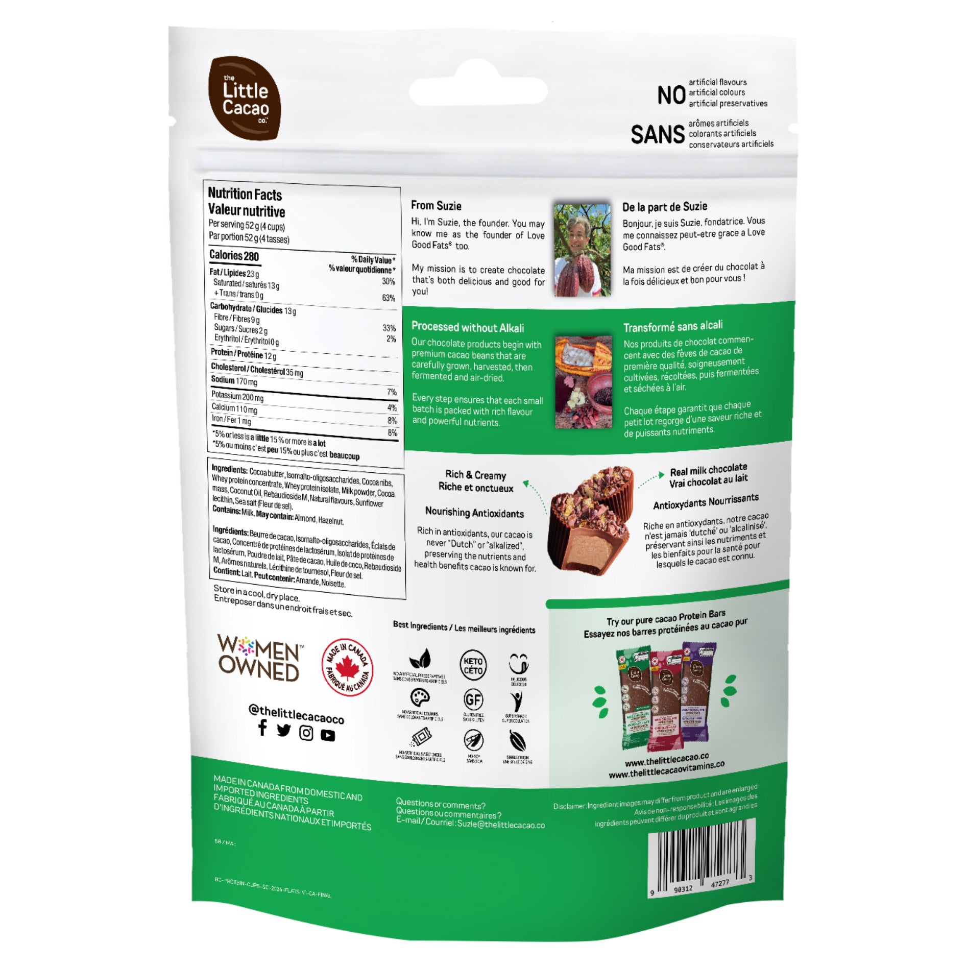 The Little Cacao Co. Protein Chocolate Mini Cups, 2 × 338 g - image 3