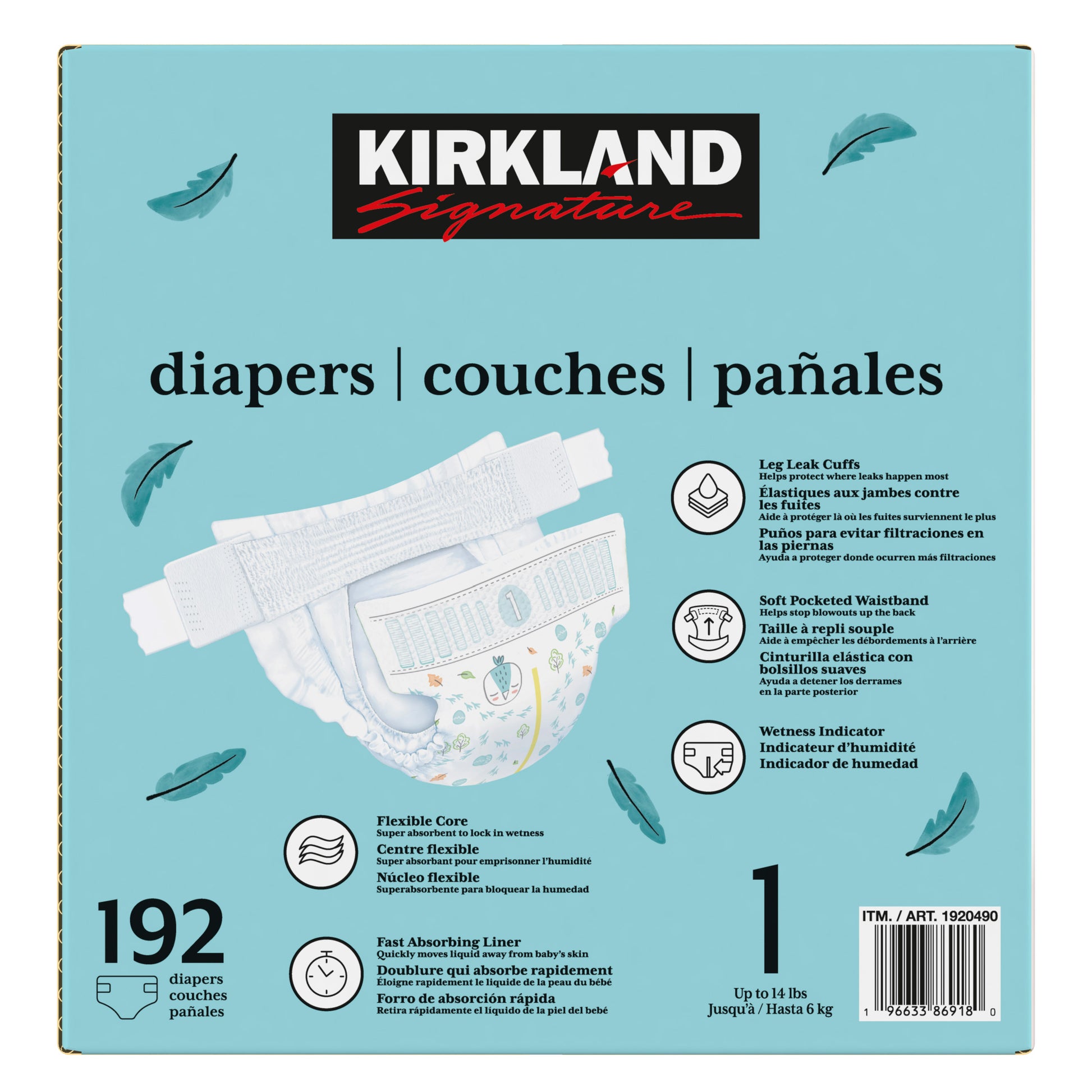 Kirkland Signature Diapers, Sizes 1 - 2 - image 4