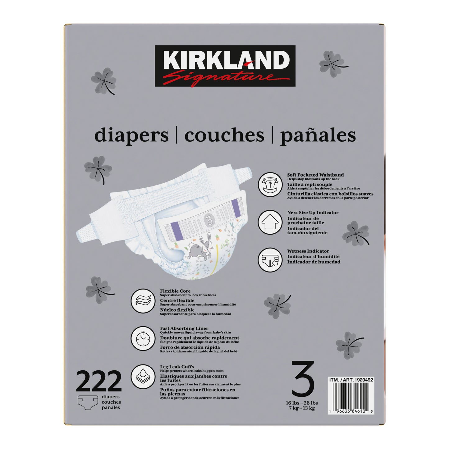 Kirkland Signature Diapers, Sizes 3 - 6 - image 4
