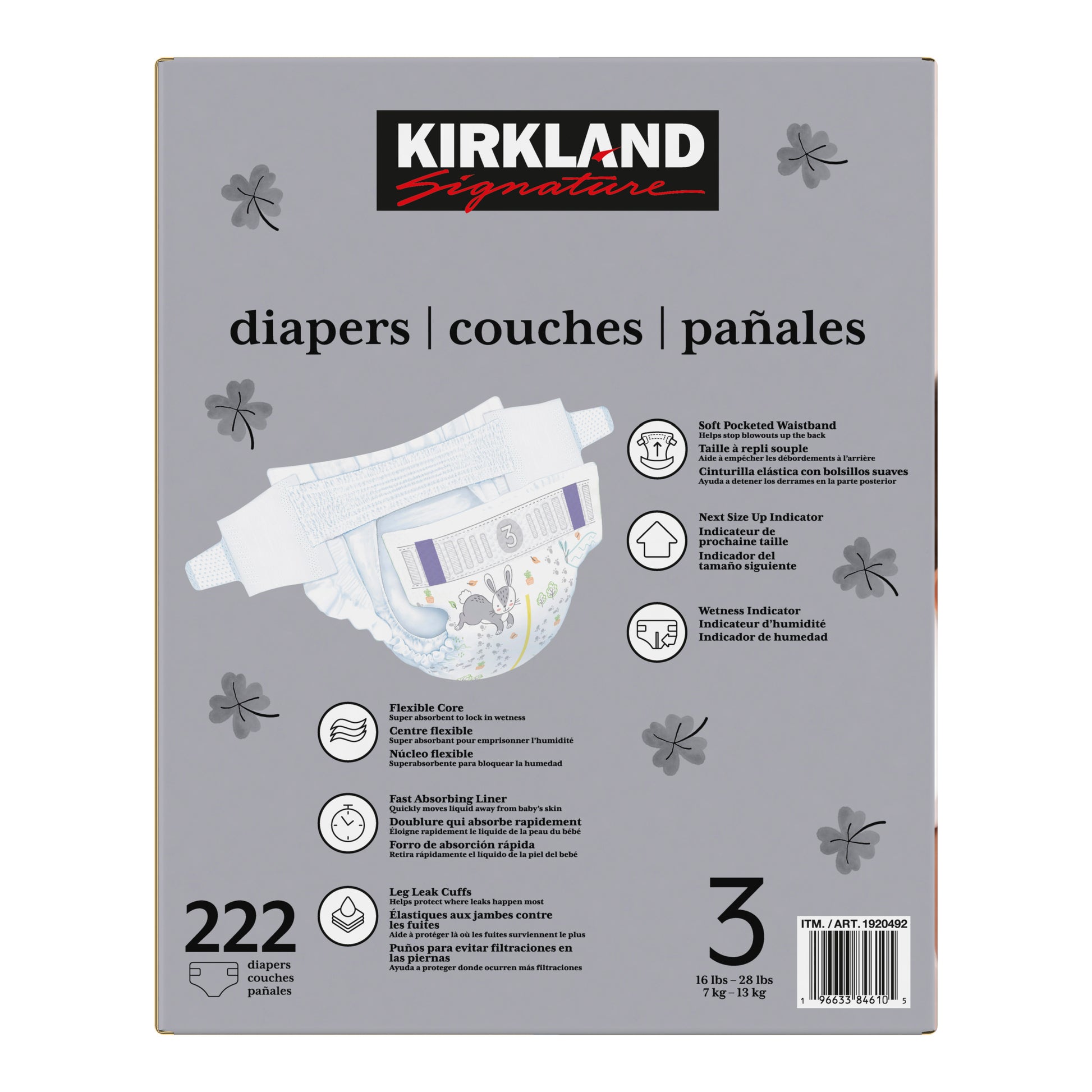 Kirkland Signature Diapers, Sizes 3 - 6 - image 4