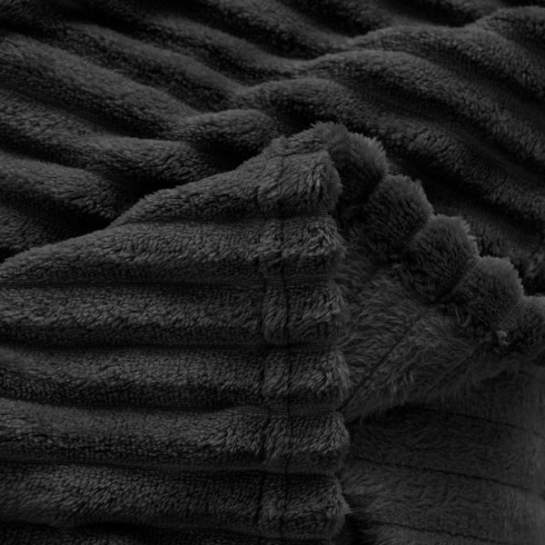Wide Ribbed Flannel Blanket