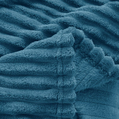 Wide Ribbed Flannel Blanket