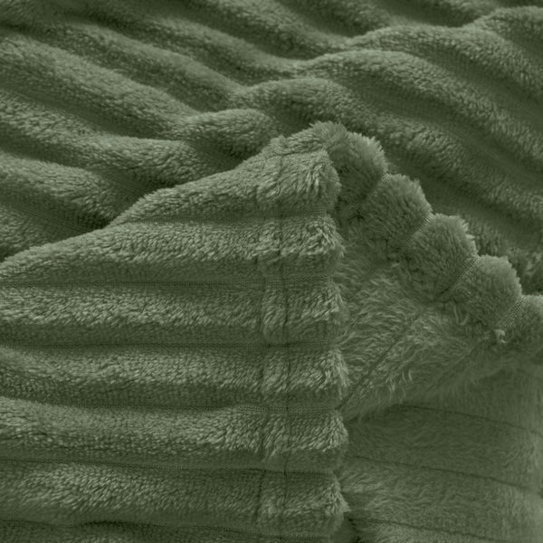 Wide Ribbed Flannel Blanket