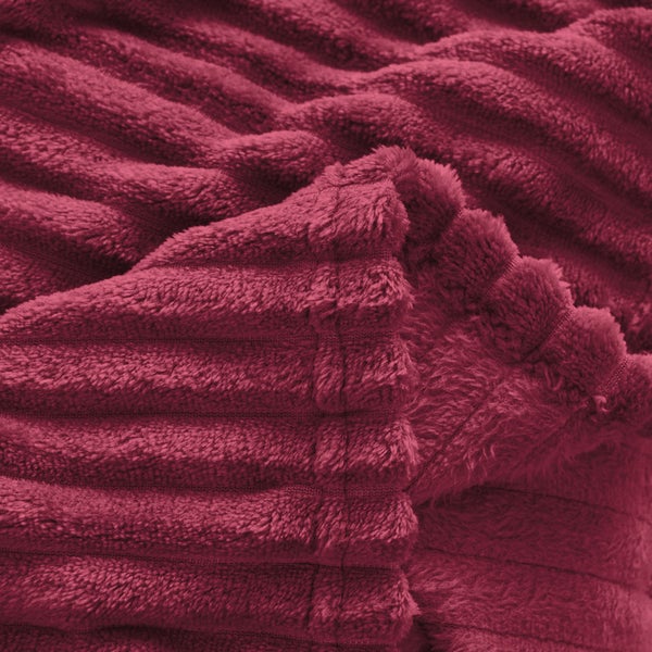 Wide Ribbed Flannel Blanket