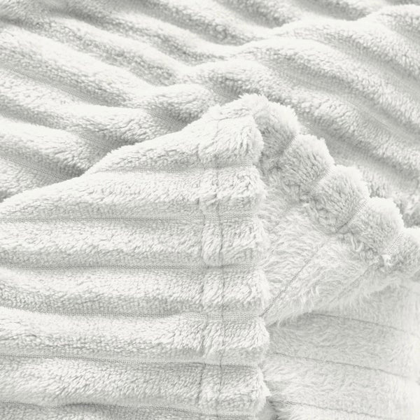Wide Ribbed Flannel Blanket
