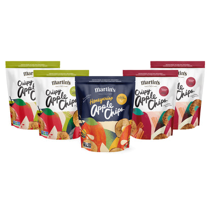Martin's Crispy Apple Chips, Variety Pack, 5 × 300 g - image 1
