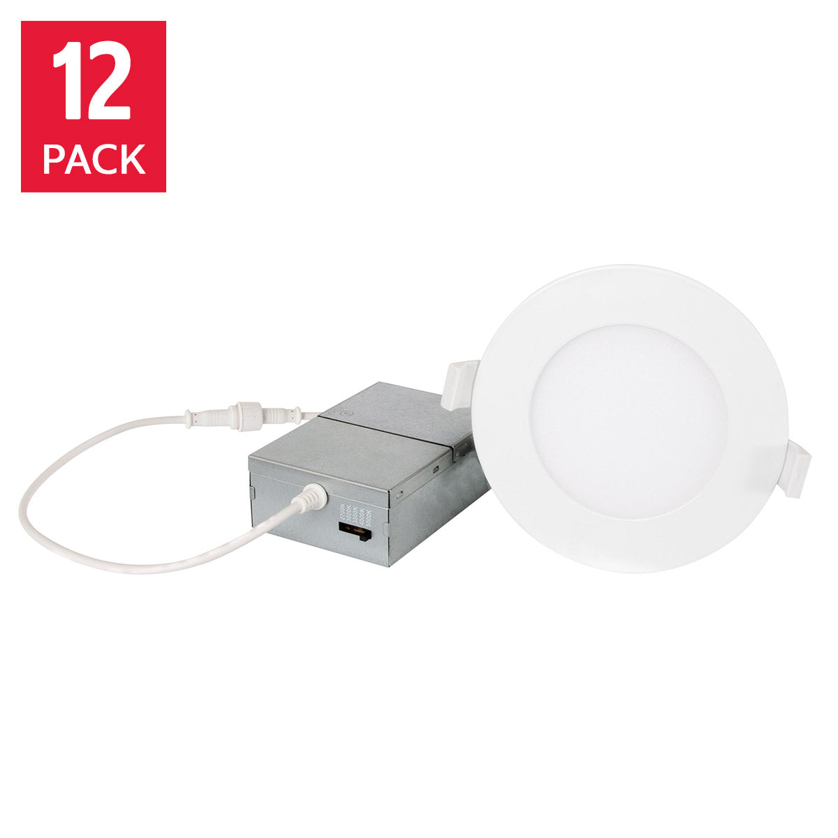 Luminus 4 in. 5CCT Recessed Panel Light Kit, 12-pack - image 1