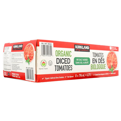 Kirkland Signature Organic Diced Tomatoes, 8 × 796 mL - image 2
