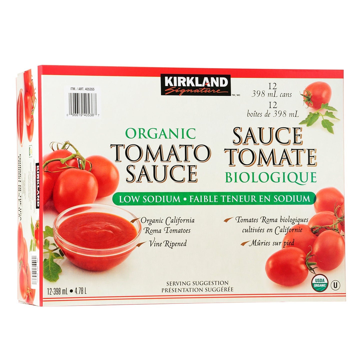 Kirkland Signature Organic Tomato Sauce, 12 × 398 mL - image 2