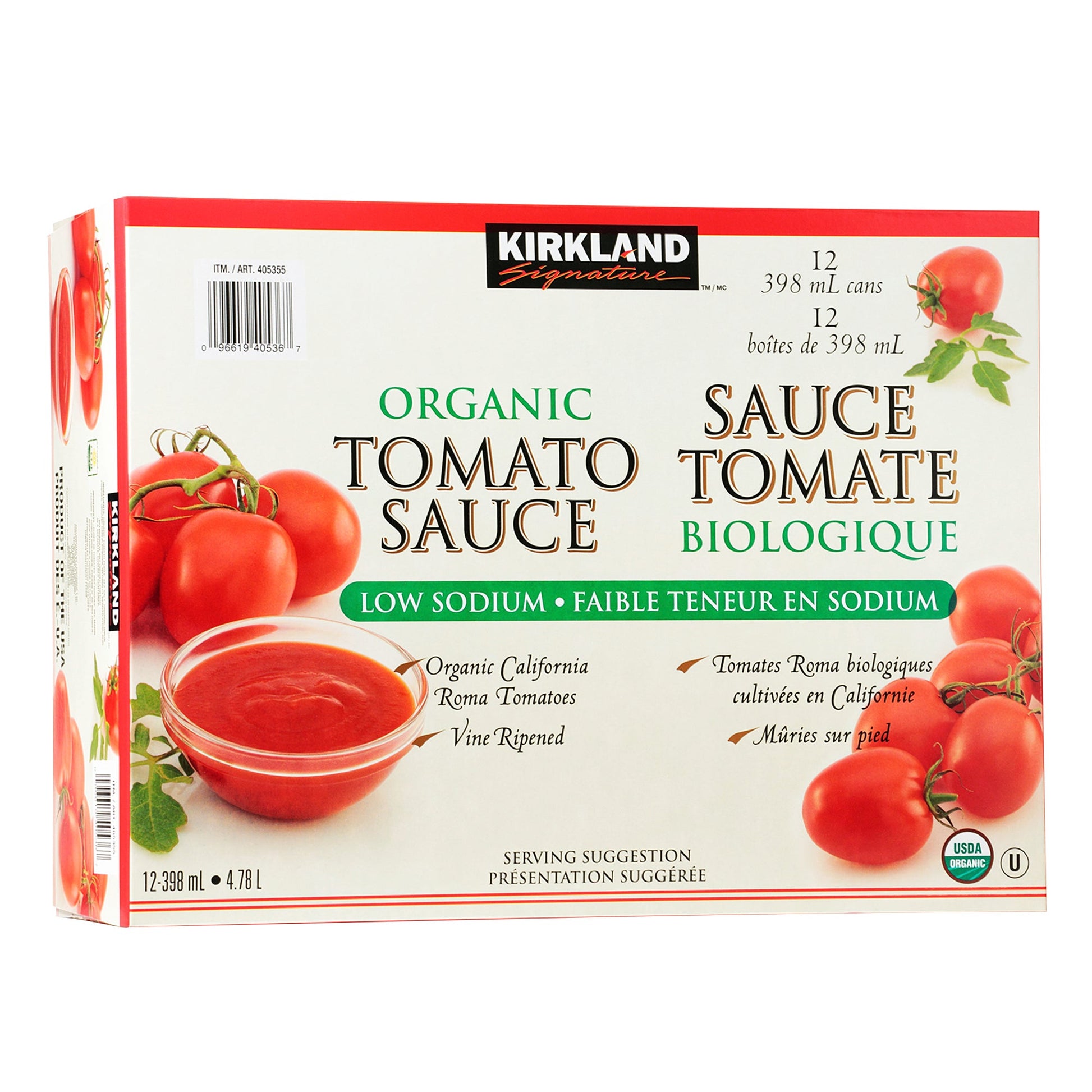 Kirkland Signature Organic Tomato Sauce, 12 × 398 mL - image 2