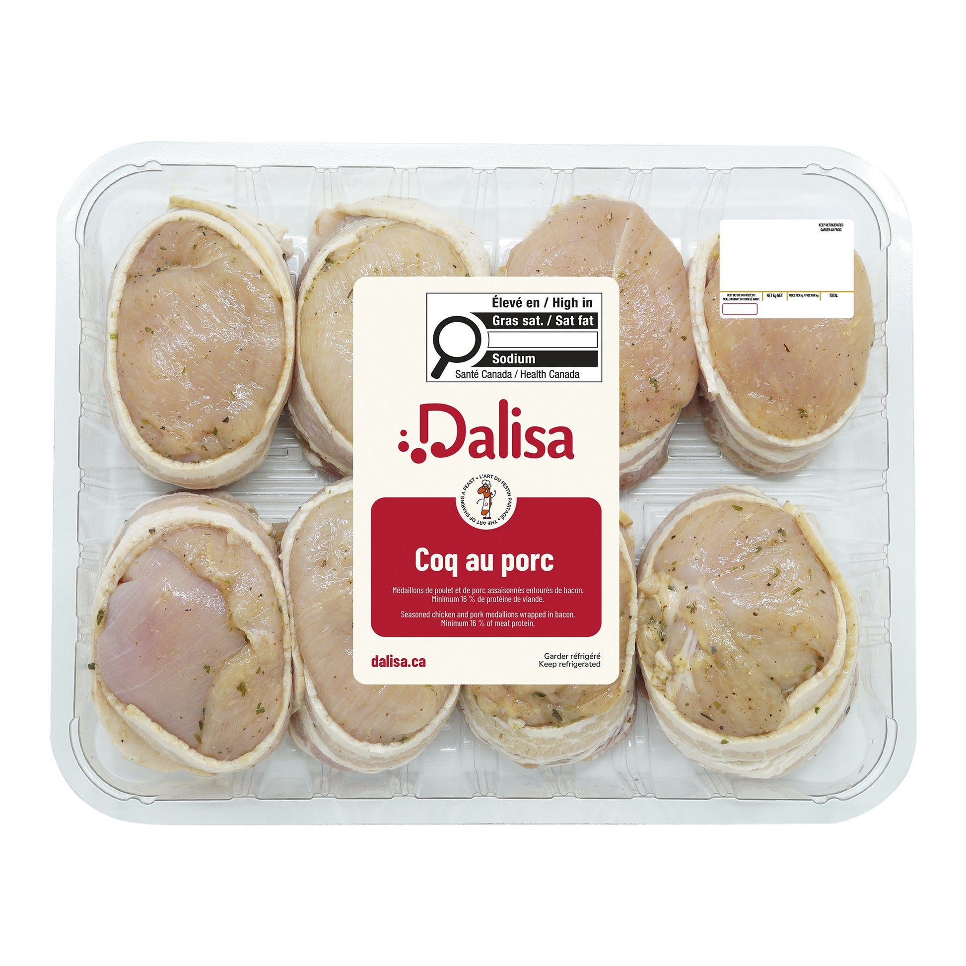Dalisa Coq Au Pork Medallions, 1.5kg average weight - image 1