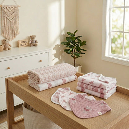 Piccolo Bambino Baby Muslin Essentials Pack, 8-piece - image 9