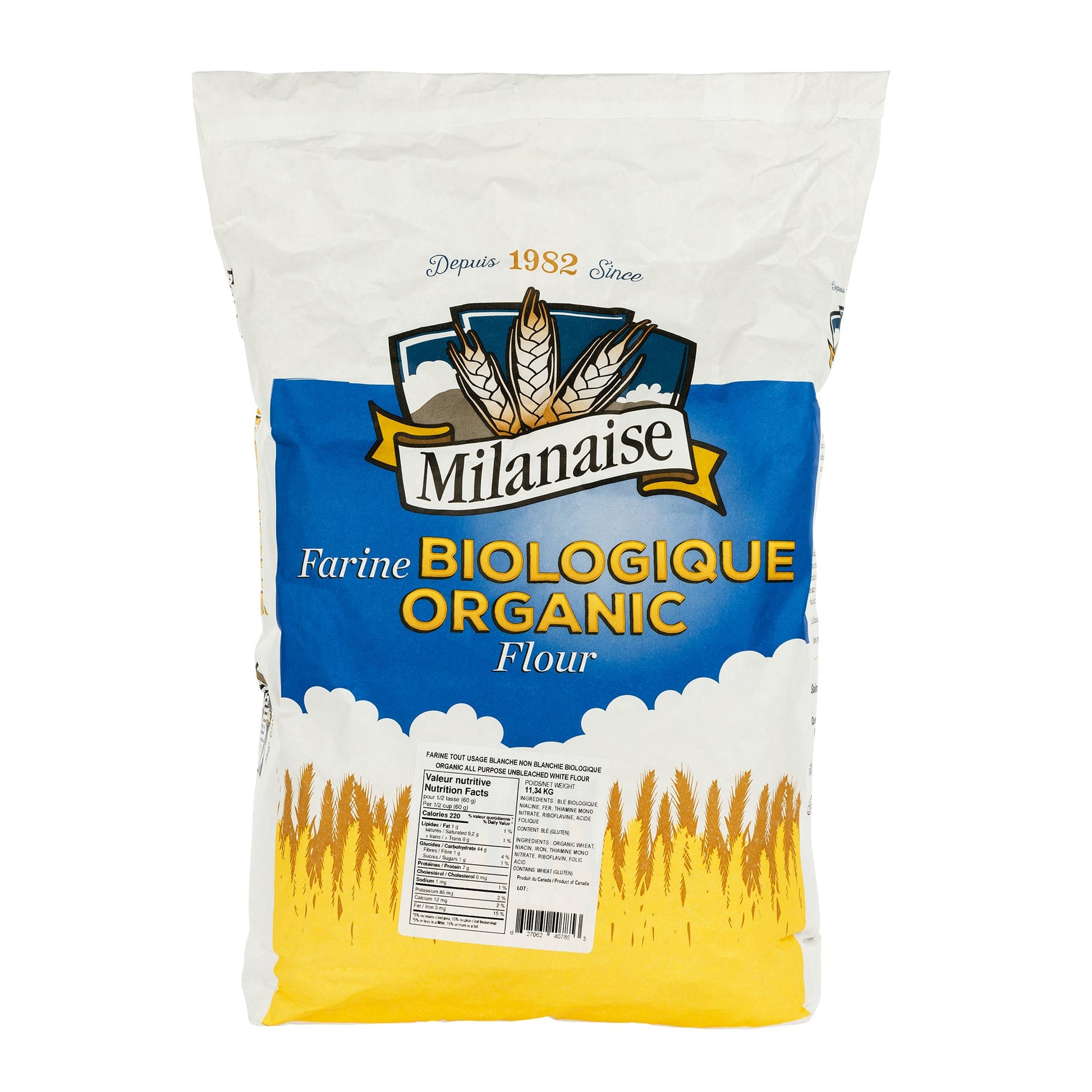 Milanaise Organic Flour, 11.34 kg - image 1