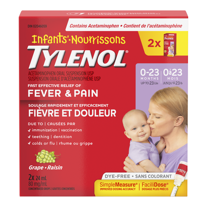Tylenol Infant's Fever and Pain Relief, 2 x 24 mL - image 1